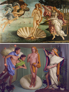Releitura de O nascimento de Vênus - Sandro Botticelli - Fonte: laceessner - Via Mistérios do Mundo