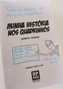 Dedicatória feita por Gerson para a Bauhaus Brasil